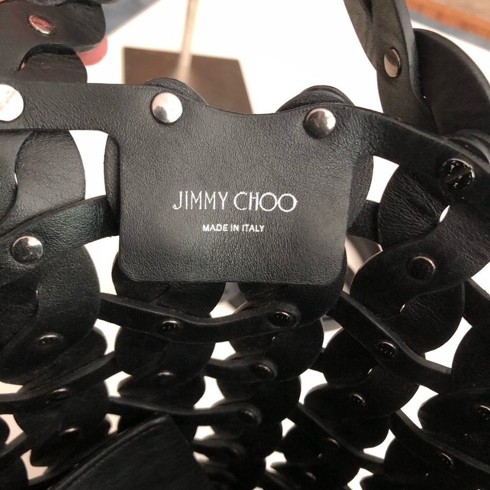 Rare Jimmy choo braided bucket bag with rivets - Picture 2 of 7